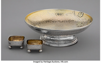 Three Tiffany & Co. Hand-Hammered Silver Table Articles (1875-1876)
