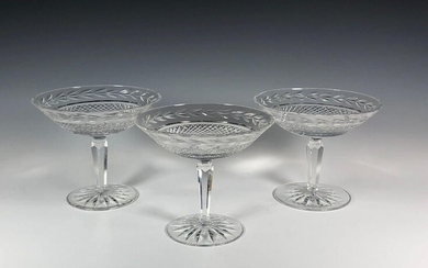 Three Waterford Glandore Crystal Compotes