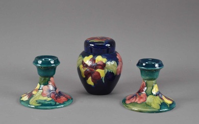 Three pieces of Moorcroft pottery