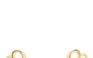 Tiffany 18K Yellow Gold Mini Paloma Picasso Loving Heart Earrings