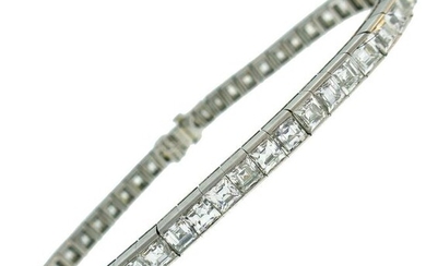 Tiffany & Co. Diamond Platinum Tennis Line Bracelet