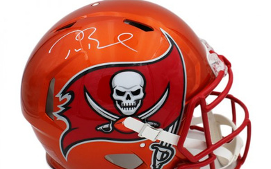 Tom Brady Signed Buccaneers Full-Size Authentic On-Field Flash Alternate Speed Helmet (Fanatics)
