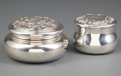Two American Sterling Silver Dresser Boxes