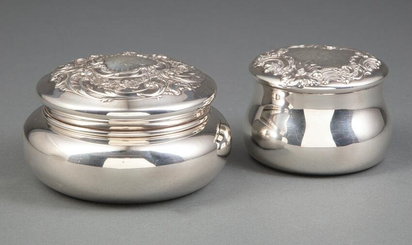 Two American Sterling Silver Dresser Boxes