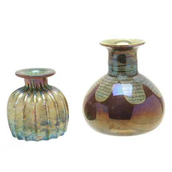Two Art Glass Vases.