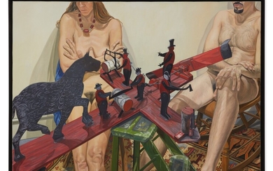 Two Models With Old Whirly-Gig: When the Wind Blows the Figure Works, Philip Pearlstein