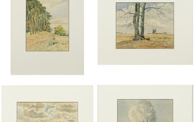 UMGELTER, HERMANN (Stuttgart 1891-1962), 4 Landschaften in Stimmung der vier Jahreszeiten
