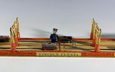 Unique Art "Lincoln Tunnel" Tin Windup Circa 1939
