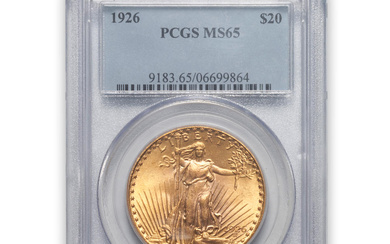 United States 1926 St. Gaudens $20 Double Eagle Gold Coin.