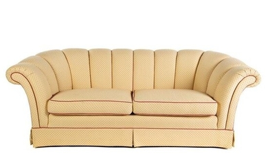 Upholstered Channel Back Sofa