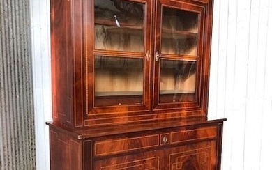 Ux deux corps, with glass curb, display case - Louis XVI Style - Mahogany - 19th century