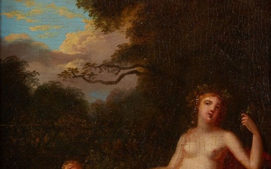 VALLIN Jacques Antoine attribué à (1760-1831) Vénus et l'Amour ; Léda et le cygne Paire...