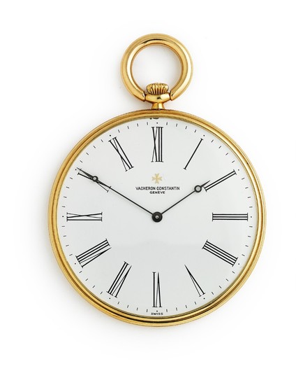 Vacheron Constantin: Pocket watch of 18k gold, ref. 59001. Mechanical movement with manual winding, Cal. 1015. 1980.