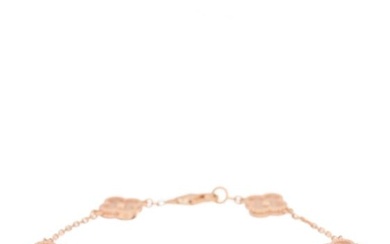 Van Cleef & Arpels 18K Rose Gold 6 Motifs Sweet Alhambra Bracelet