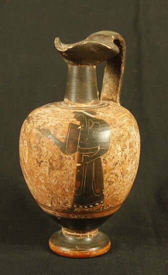 Vase en céramique à figures noires décoré... - Lot 139 - FEE - Stanislas Machoïr