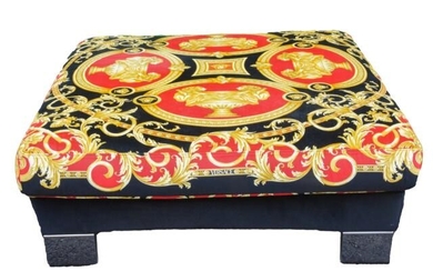 Versace Jaipur Upholstered Ottoman or Poof