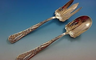 Vine by Tiffany & Co. Sterling Silver Salad Serving Set with Pea Pods 2pc 10"