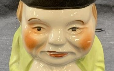 Vintage Ceramic Colonial Figural Pitcher, Japan