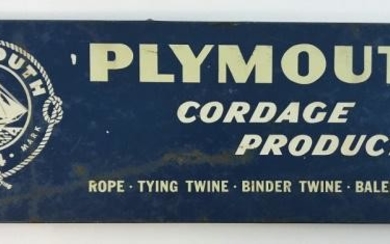 Vintage Metal Sign, Plymouth Cordage Products