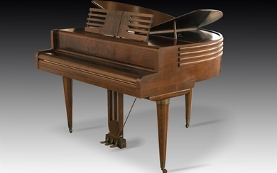 † WURLITZER, CINCINNATI; A 4’1’’ BUTTERFLY GRAND PIANO, CIRCA 1937