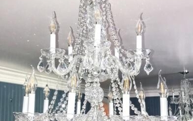 Waterford Style Tiered Crystal Chandelier