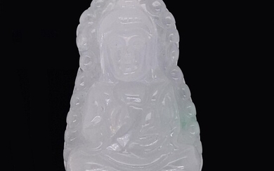 White Jade Jadeite Buddha PendantÊ
