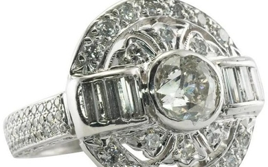 William Goldberg Natural Diamond Ring Old Euro cut