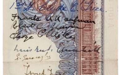 Winston Churchill and Franklin D. Roosevelt | Banknote ("Short Snorter") signed by both, 1942-43