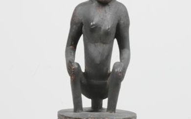 Wood Carved African Fertility Sculpture