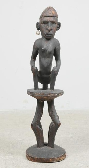Wood Carved African Fertility Sculpture