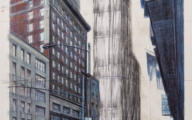 Wrapped Building, Project for #1 Times Square, 2003,Christo and Jeanne-Claude