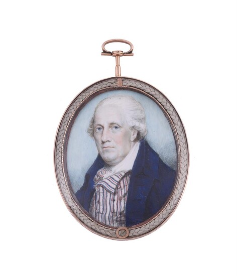 Y English School (late 18th century), A gentleman, wearing blue coat