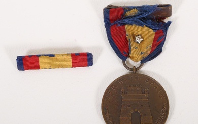 iGavel Auctions: United States Army Spanish American War (1898) Medal and Bar, Presented to Charles A. Coolidge CAC1