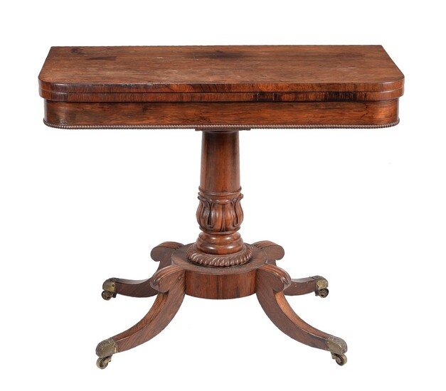 ? A George IV rosewood card table