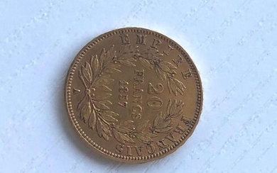 1 pièce de monnaie 20 F OR 1857
