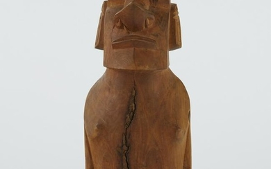 Easter Island Rapa Nui Carved Wooden Moai Figure