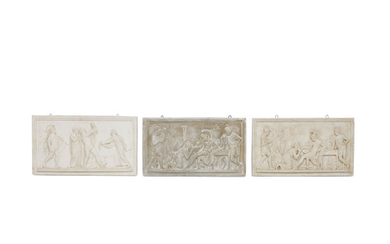 A Group of Grand Tour Style Plaster Decorations