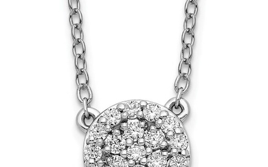 10K White Gold Diamond 18in Necklace
