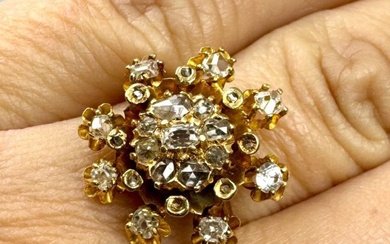 1.10 Ct.* Rose Cut Diamond Victorian Ring