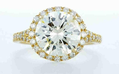 14 kt. Yellow gold - Ring - 4.58 ct Diamond - Diamonds