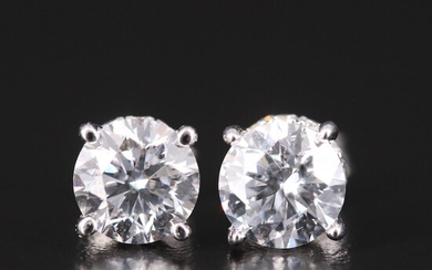 14K 2.54 CTW Lab Grown Diamond Stud Earrings