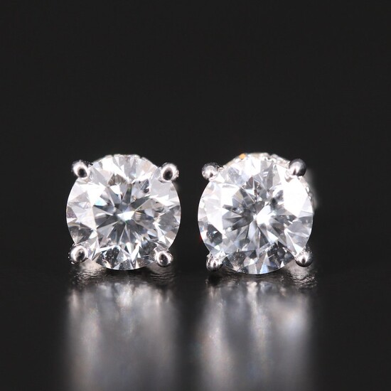 14K 2.54 CTW Lab Grown Diamond Stud Earrings