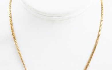 14K Yellow Gold Ruby & Diamond Heart Necklace