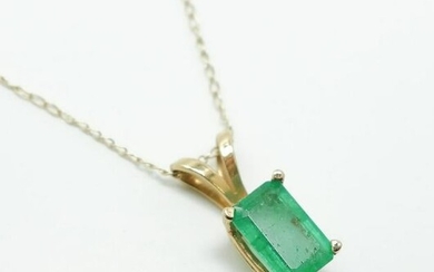 14k Gold Emerald Pendant **PROCEEDS DONATED TO EndCAN**