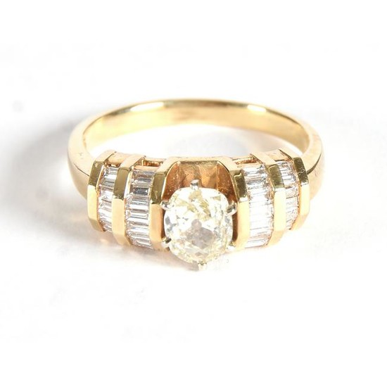 14k Gold Ring W/ Diamonds, 1.49ct