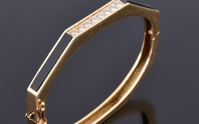 14k Gold & Diamond Estate Bangle / Bracelet