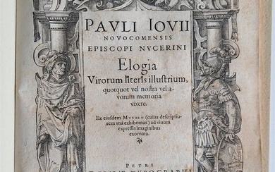 1577 ELOGIA VIRORUM LITERIS ILLUSTRIUM 63 ENGRAVINGS by Tobias Stimmer antique