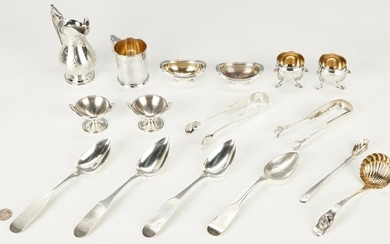 16 Coin & Sterling Silver Items, incl. Medallion Ladle