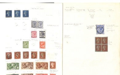 1841-1934 Mint and used selection on pages including 1841 1d...