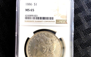 1886 Morgan Silver Dollar NGC MS65